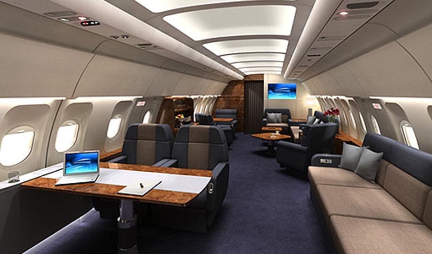 Business Jet Charter cabin